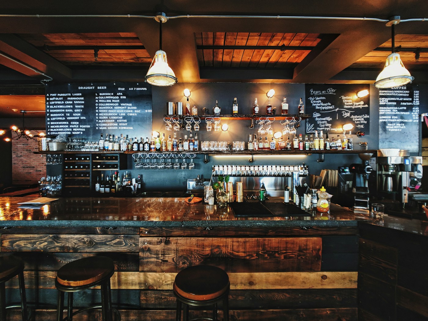 Intimate restaurant and lounge with warm lighting and comfortable seating